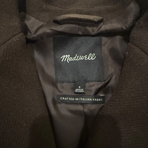 Madewell Brown Wool Coat - Picture 3 of 7